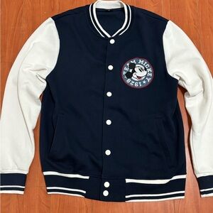 Navy and White Varsity Jacket
